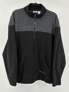 Reebok Men's Black and Gray Sweater